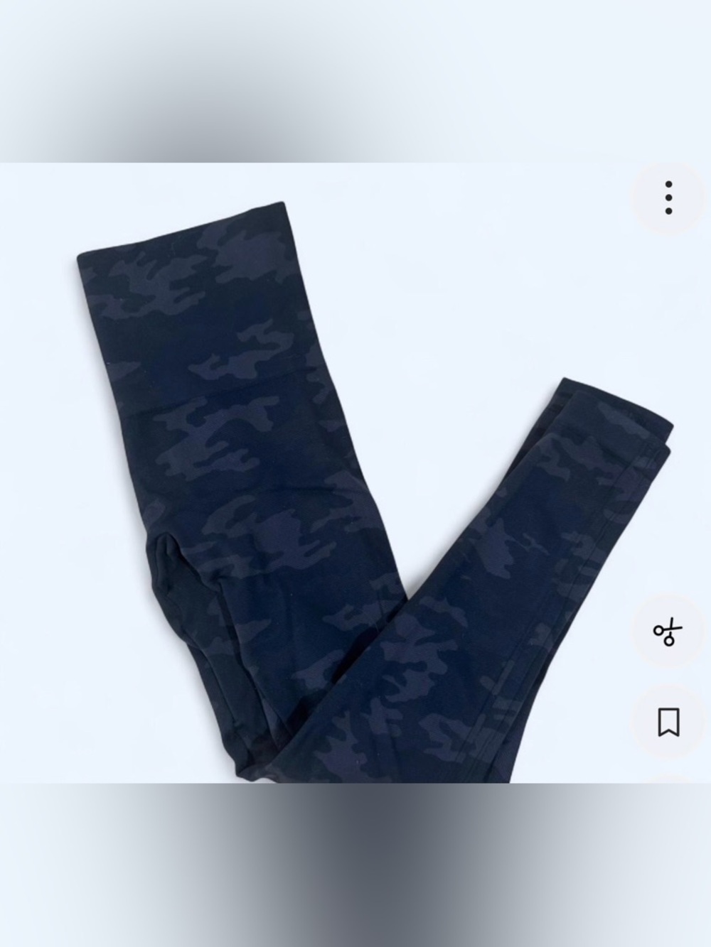 SPANX Women’s Dark Navy Black Camo Leggings